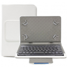 ЧЕХОЛ-ПОДСТАВКА универсальная с Bluetooth КЛАВИАТУРОЙ для планшетов (9.5", 9.6", 9.7",10" ,10.1"), White