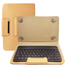 ЧЕХОЛ-ПОДСТАВКА универсальная с Bluetooth КЛАВИАТУРОЙ для планшетов (9.5", 9.6", 9.7",10" ,10.1"), Gold